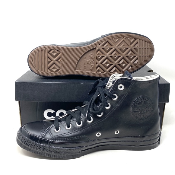 Converse Ctas High Top Leather Black Women's Size Sneakers Custom 165506C-BK - Picture 5 of 10